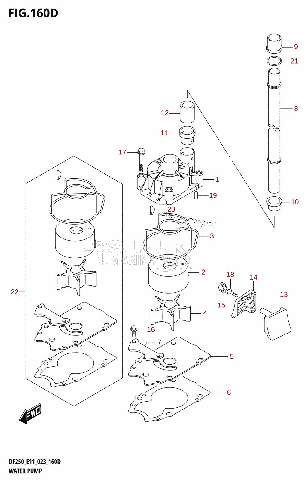 WATER PUMP (E03:DF250ST:023)