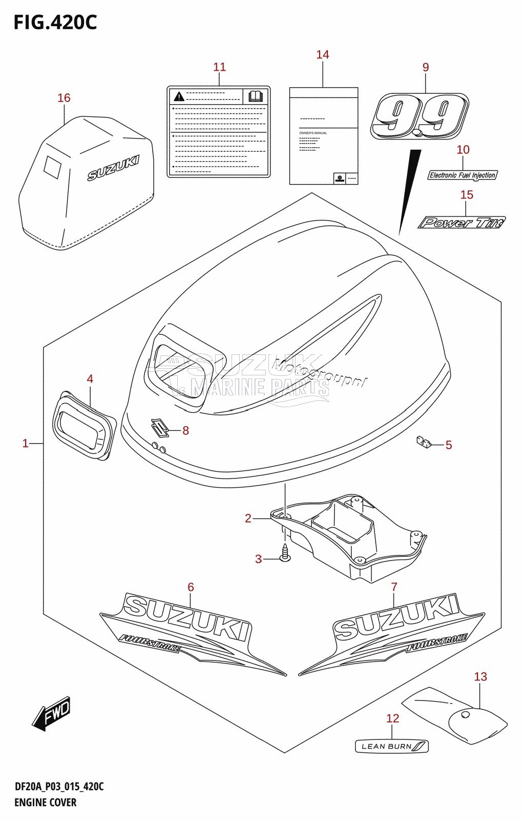 ENGINE COVER (DF9.9BT:P03)