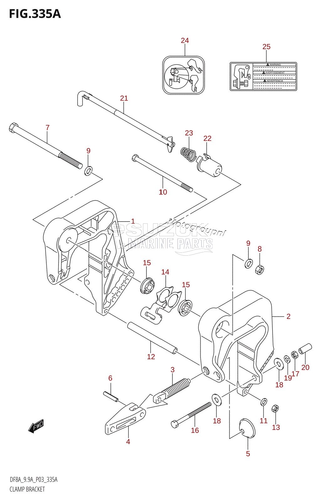 CLAMP BRACKET (DF8A,DF9.9A)