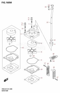 DF40A From 04003F-510001 (E01 E13)  2015 drawing WATER PUMP (DF60ATH:E40)