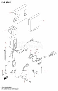 DF50A From 05004F-910001 (E01)  2019 drawing PTT SWITCH /​ ENGINE CONTROL UNIT (DF60AVT:E01,DF60AVTH:E01)