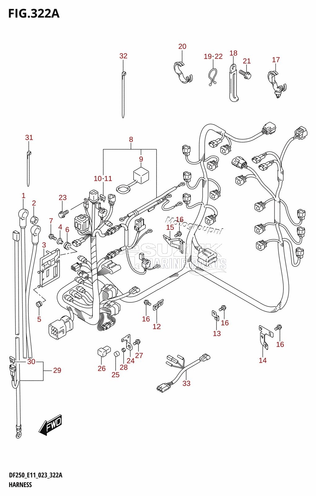 HARNESS (DF200T,DF200Z)