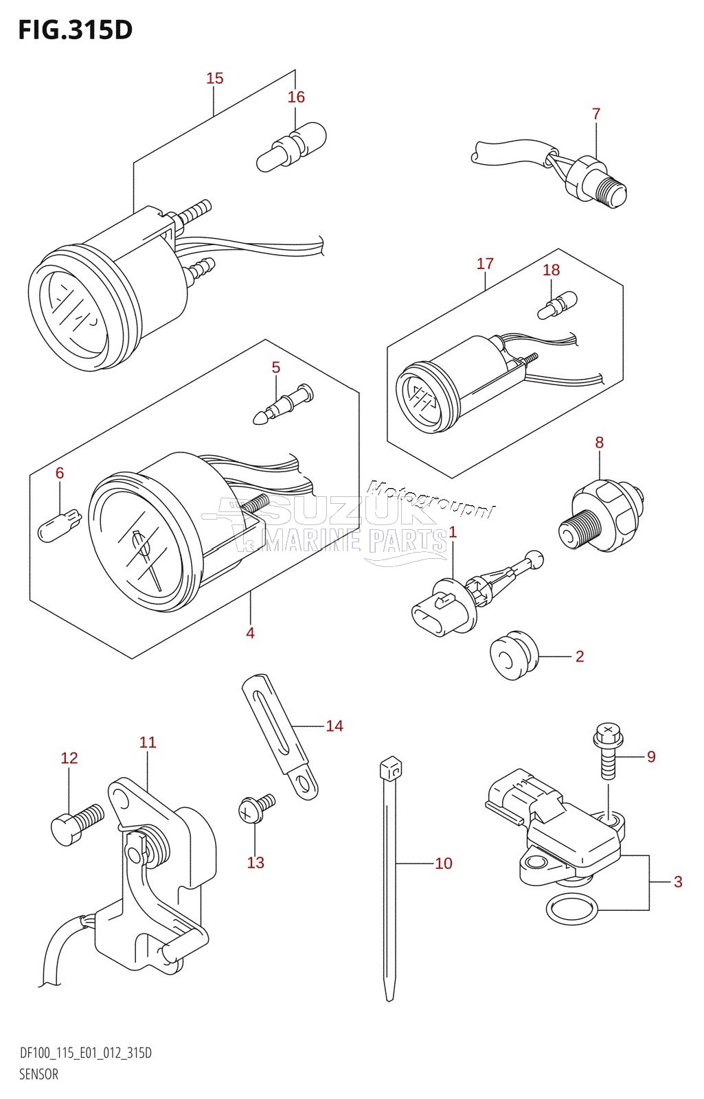 SENSOR (DF115T:E40)