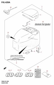 DF40A From 04003F-110001 (E01)  2011 drawing ENGINE COVER