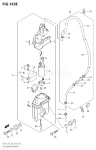 15002F-310001 (2013) 150hp E01 E40-Gen. Export 1 - Costa Rica (DF150T) DF150 drawing FUEL VAPOR SEPARATOR (DF175T:E01)