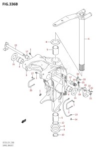 DF250 From 25001F-510001 (E01 E40)  2005 drawing SWIVEL BRACKET (L-TRANSOM)