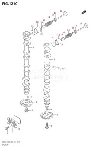 DF150Z From 15002Z-310001 (E01 E40)  2013 drawing CAMSHAFT (DF150Z:E01)