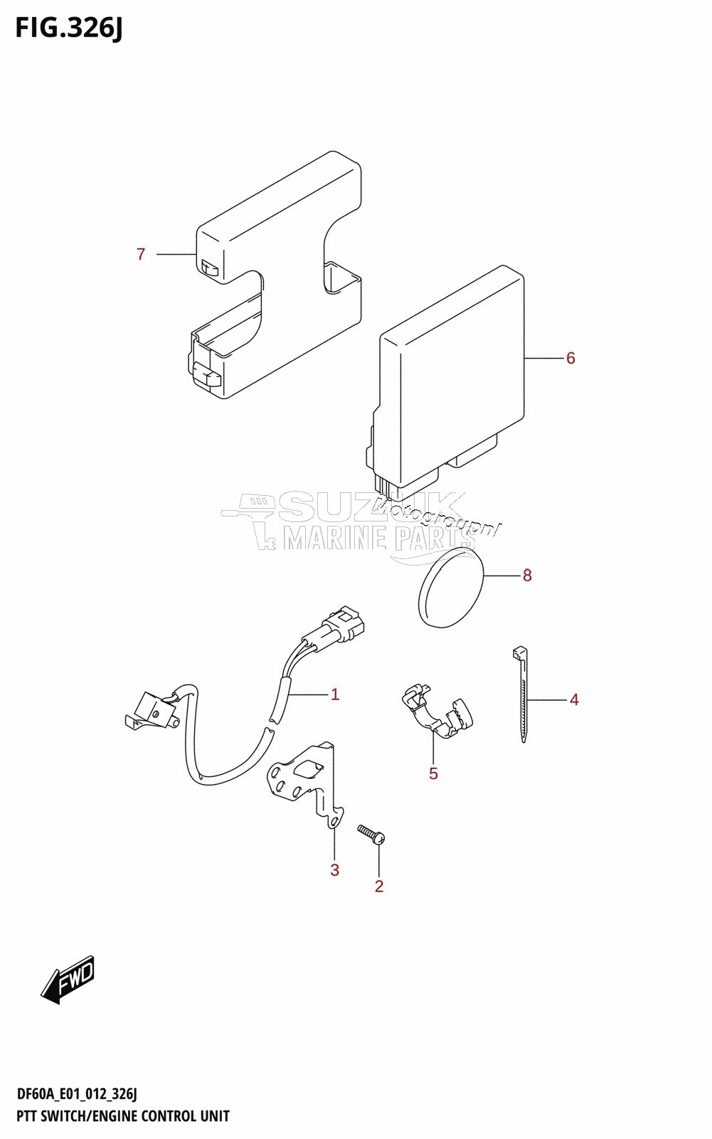 PTT SWITCH /​ ENGINE CONTROL UNIT (DF60AQH:E40)