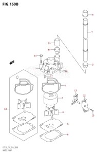 DF250Z From 25003Z-310001 (E03)  2013 drawing WATER PUMP (DF200Z:E03)