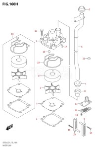 06002F-910001 (2019) 60hp E01-Gen. Export 1 (DF60AQH  DF60AT  DF60ATH) DF60A drawing WATER PUMP (DF60AVT:E40,DF60AVTH:E40)