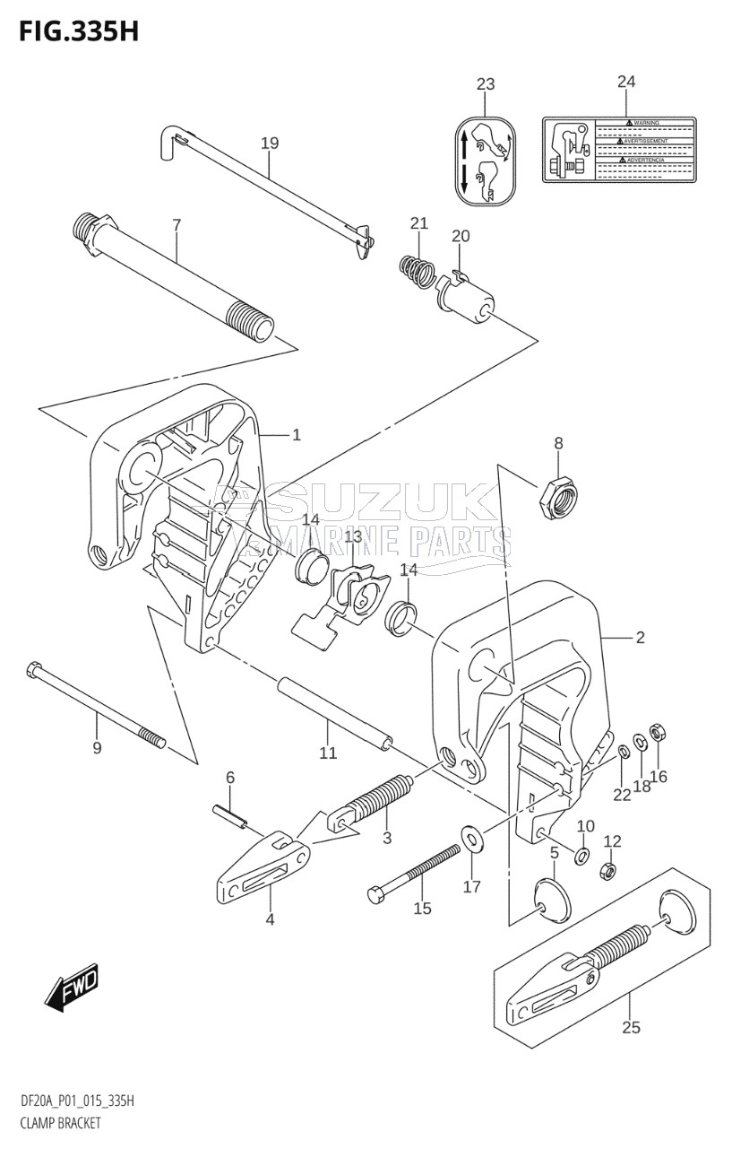 CLAMP BRACKET (DF20A:P40)