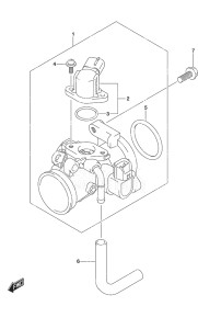 Outboard DF 9.9B drawing Throttle Body Remote Control