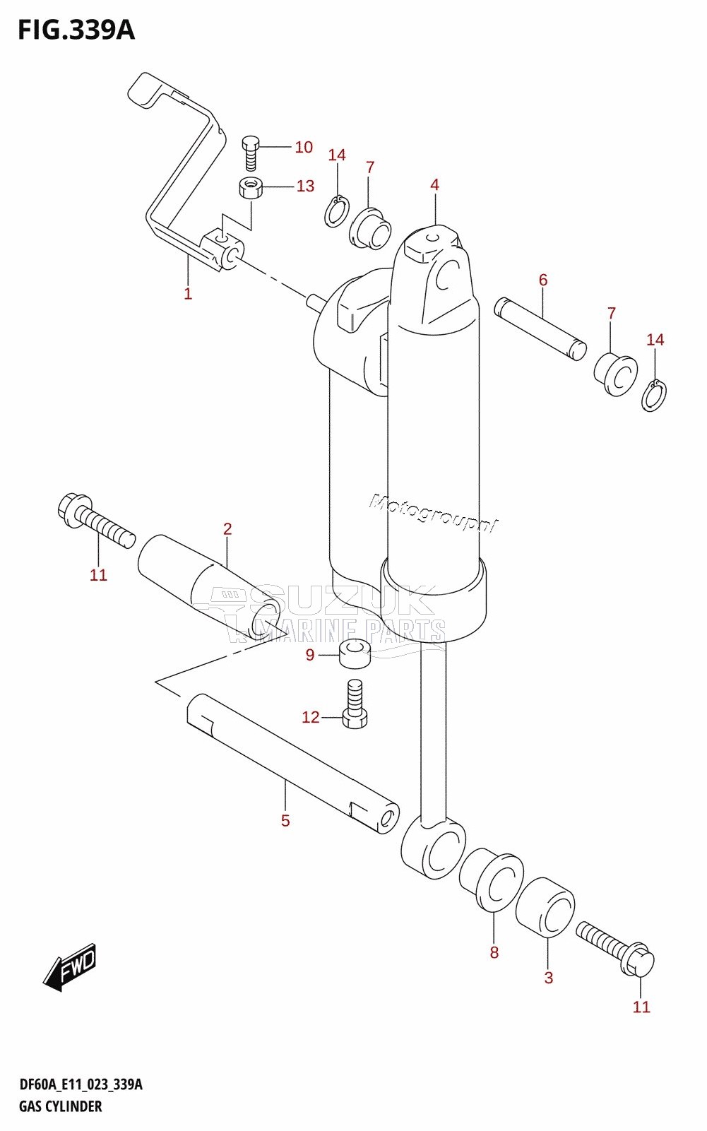 GAS CYLINDER (DF40AQH,DF60AQH)