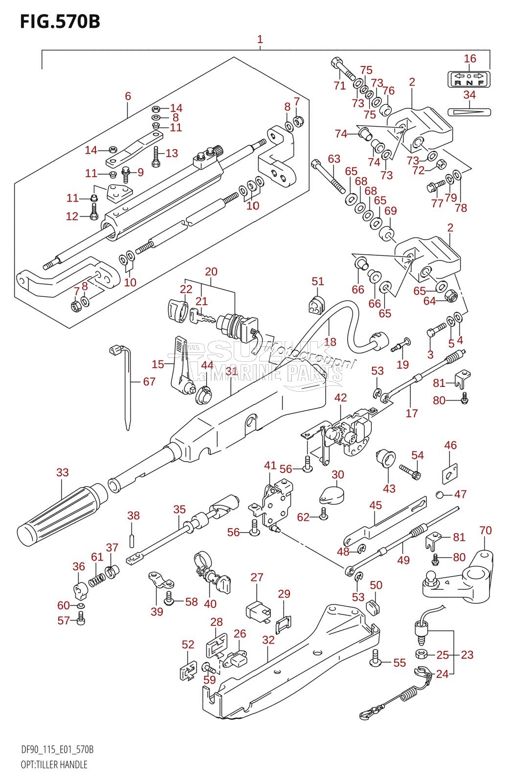 OPT:TILLER HANDLE (K4,K5,K6,K7,K8,K9,K10,011)