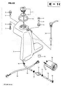 DT75 From 070501-60614 ()  1986 drawing OIL TANK