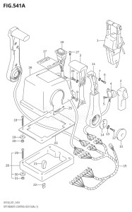 25003Z-010001 (2010) 250hp E01 E40-Gen. Export 1 - Costa Rica (DF250ZK10) DF250Z drawing OPT:REMOTE CONTROL ASSY DUAL (1)