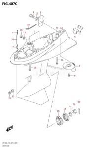 DF115AST From 11504F-510001 (E03)  2015 drawing GEAR CASE (DF115AZ:E03)