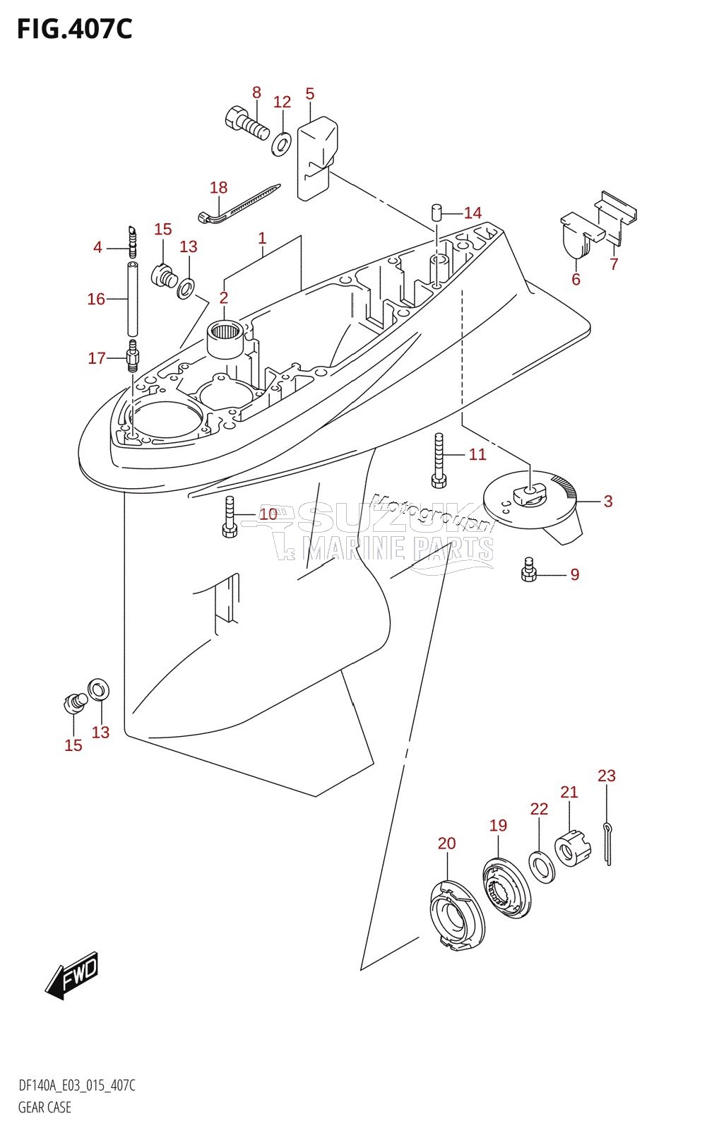 GEAR CASE (DF115AZ:E03)