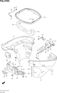 02503F-410001 (2014) 25hp E01-Gen. Export 1 (DF25  DF25A  DF25AT  DF25ATH  DF25Q  DF25R) DF25 drawing SIDE COVER (DF25Q:E01)