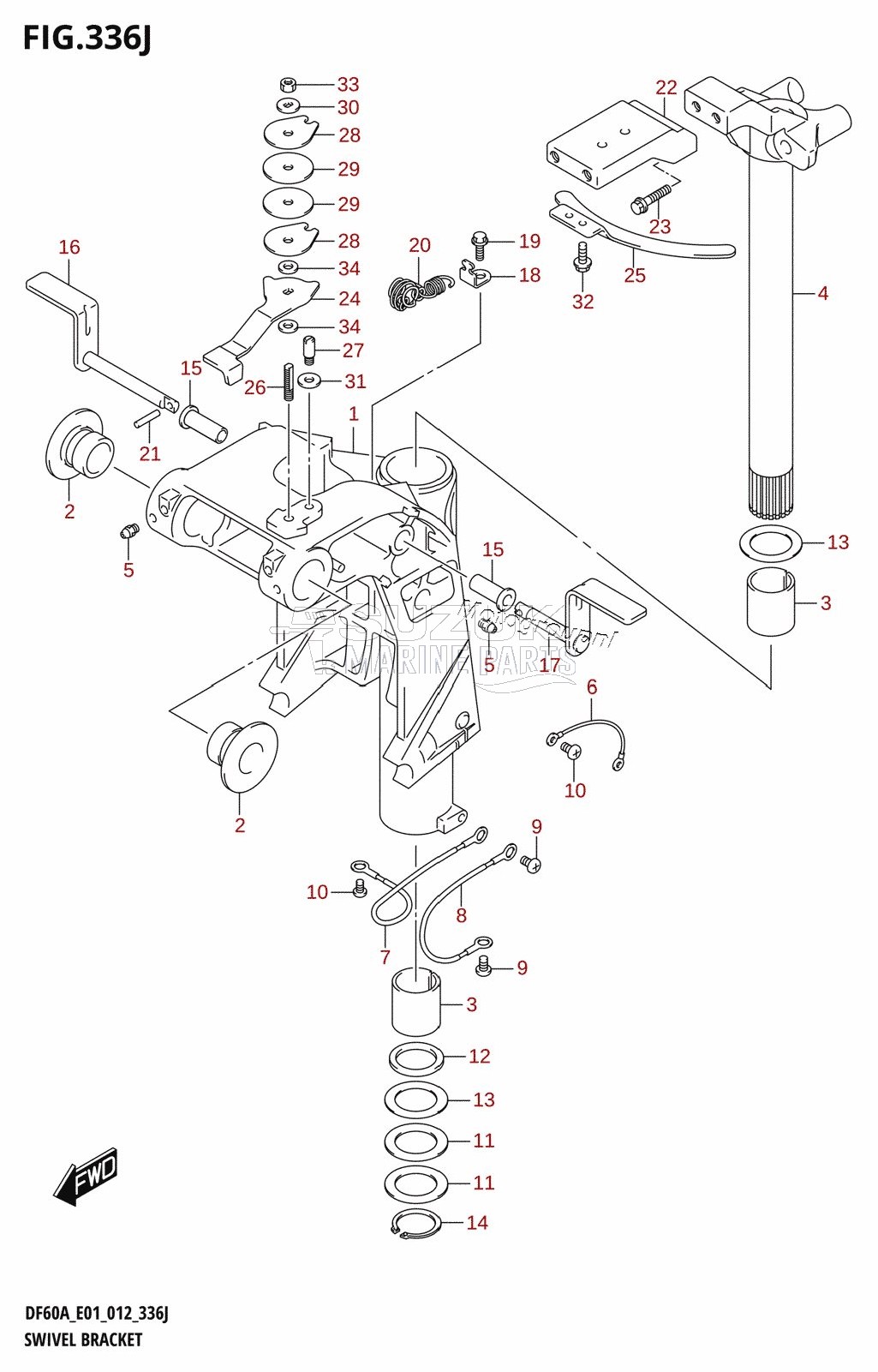 SWIVEL BRACKET (DF60AQH:E40)