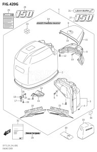 17502Z-410001 (2014) 175hp E01 E40-Gen. Export 1 - Costa Rica (DF175Z    DF175ZG) DF175ZG drawing ENGINE COVER ((DF150TG,DF150ZG):E40)