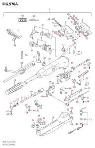 DF70 From 07001F-151001 (E03)  2001 drawing OPT:TILLER HANDLE