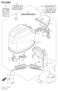 DF175TG From 17502F-610001 (E01 E40)  2016 drawing ENGINE COVER (DF150TG:E01,DF150ZG:E01)