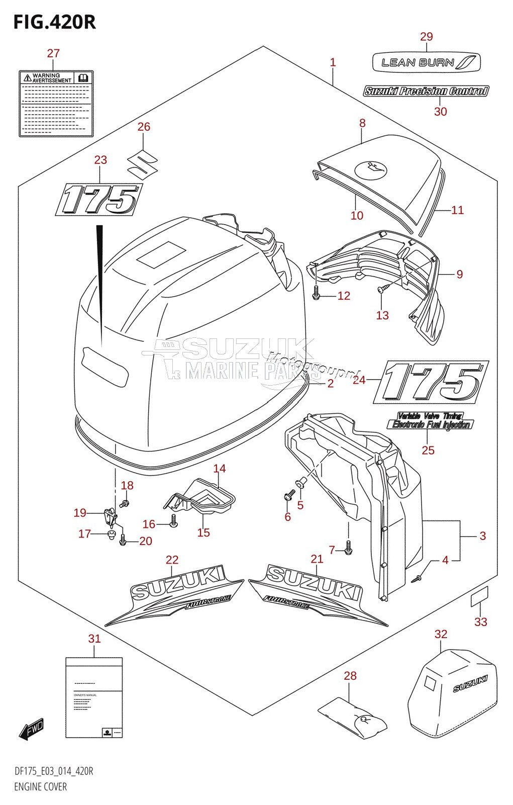 ENGINE COVER (DF175ZG:E03)