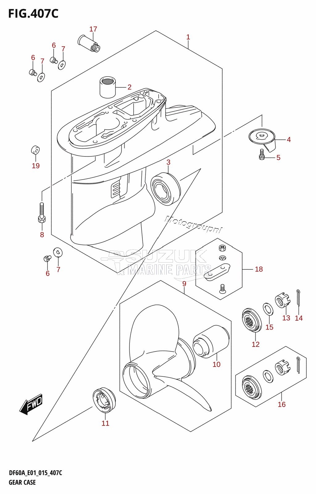 GEAR CASE (DF40ATH:E01)