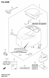 DF40A From 04003F-410001 (E03)  2014 drawing ENGINE COVER (DF50A)