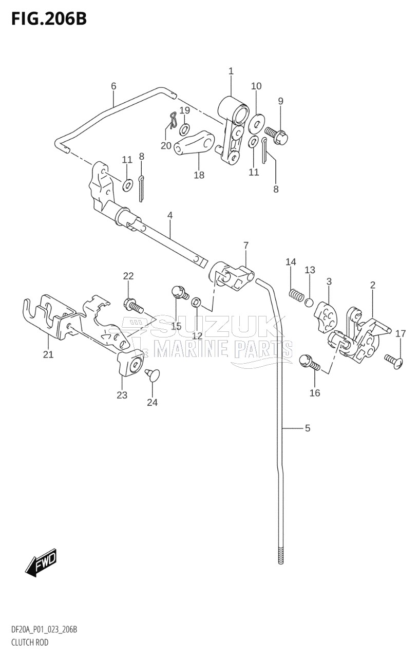 CLUTCH ROD (SEE NOTE)