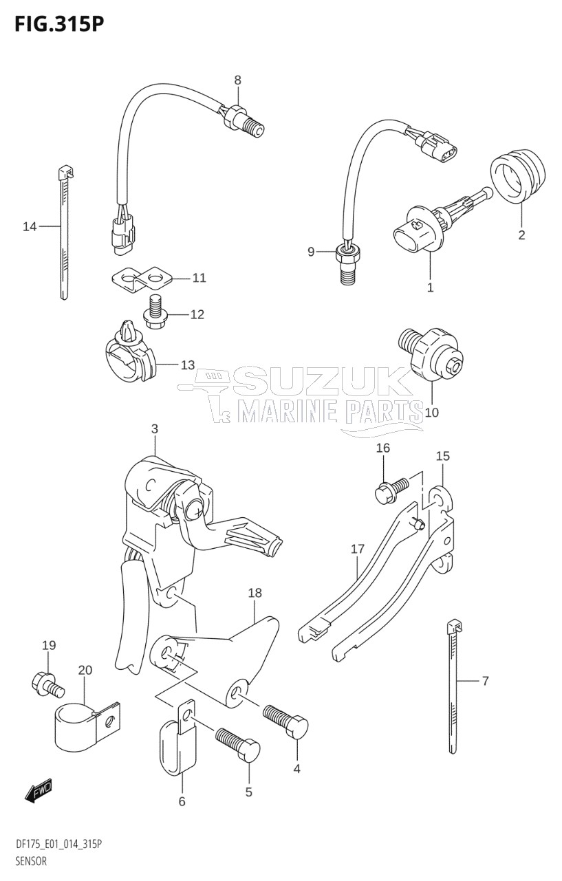 SENSOR (DF175Z:E40)