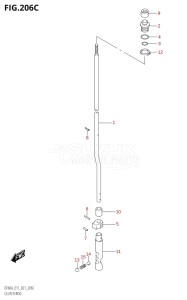 04005F-240001 (2022) 40hp E34-Italy (DF40ASVT  DF40ASVT) DF40A drawing CLUTCH ROD (DF40AST:E34)