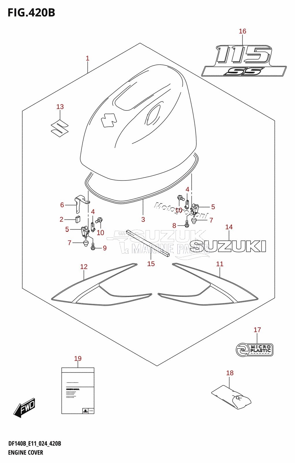 ENGINE COVER (DF115BSS)