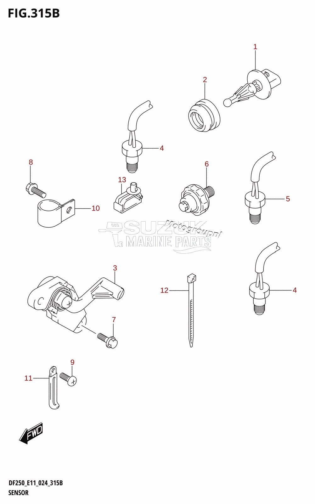 SENSOR (DF200Z,DF225T,DF225Z,DF250T,DF250Z)