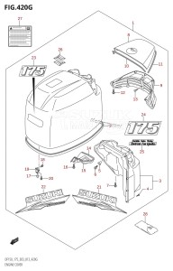 DF150 From 15002F-310001 (E03)  2013 drawing ENGINE COVER (DF175Z:E03)