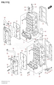 DF225Z From 22503Z-510001 (E01 E40)  2005 drawing CYLINDER HEAD (DF250T:E01)