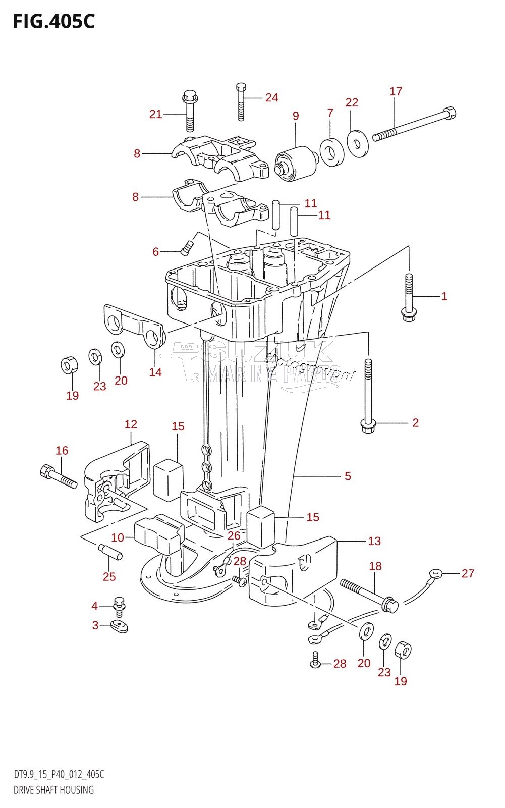 DRIVE SHAFT HOUSING (DT9.9K:P36)