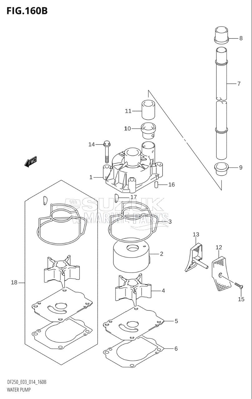 WATER PUMP (DF200Z:E03)