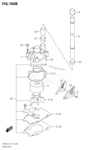 DF300A From 30002P-510001 (E01 E40)  2015 drawing WATER PUMP (DF300A:E40)