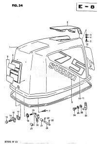 DT75 From 07501-402338 till 404156 ()  1984 drawing ENGINE COVER (MODEL VF:E13, E40, TE13, TE40)