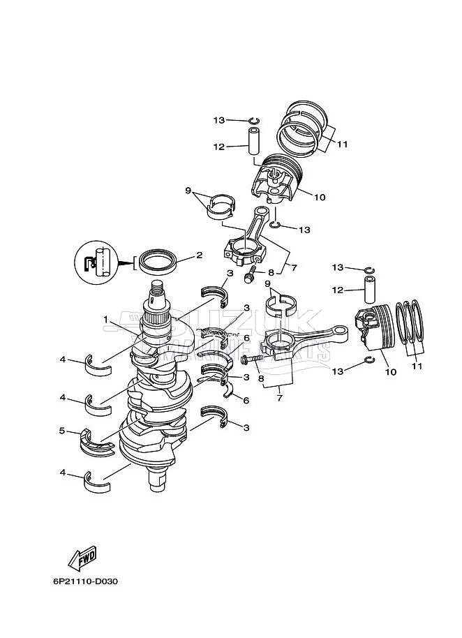 CRANKSHAFT--PISTON