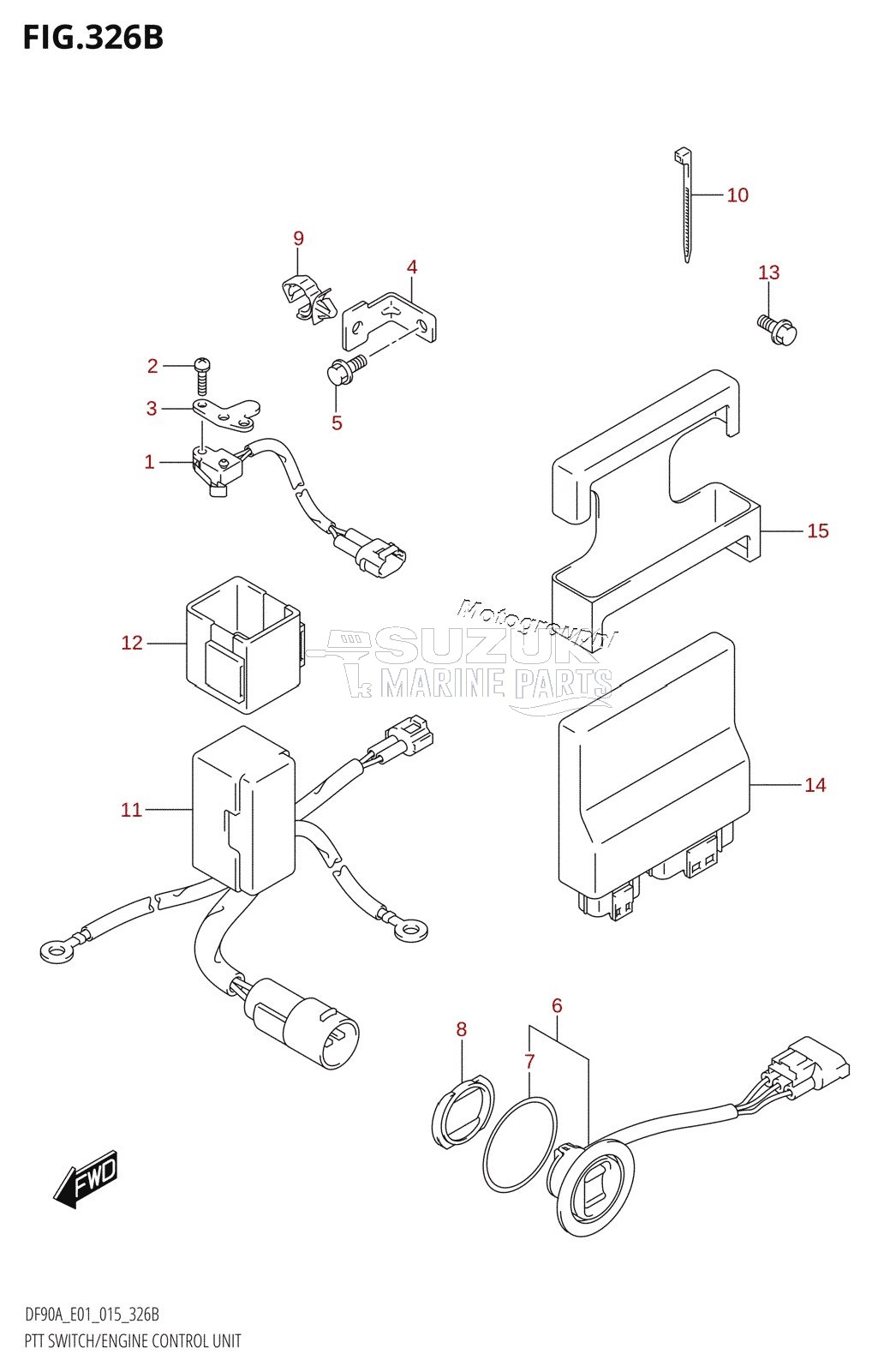 PTT SWITCH /​ ENGINE CONTROL UNIT (DF70A:E40)