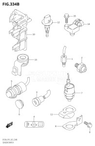 02002F-040001 (2020) 20hp E01 P01 P40-Gen. Export 1 (DF20A   DF20A    DF20AR   DF20AR    DF20AT   DF20AT    DF20ATH   DF20ATH) DF20A drawing SENSOR / SWITCH (DF20A:P40)