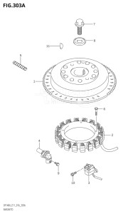 14003F-610001 (2016) 140hp E01 E3 E40-Gen. Export 1 - USA - Costa Rica (DF140AT) DF140A drawing MAGNETO