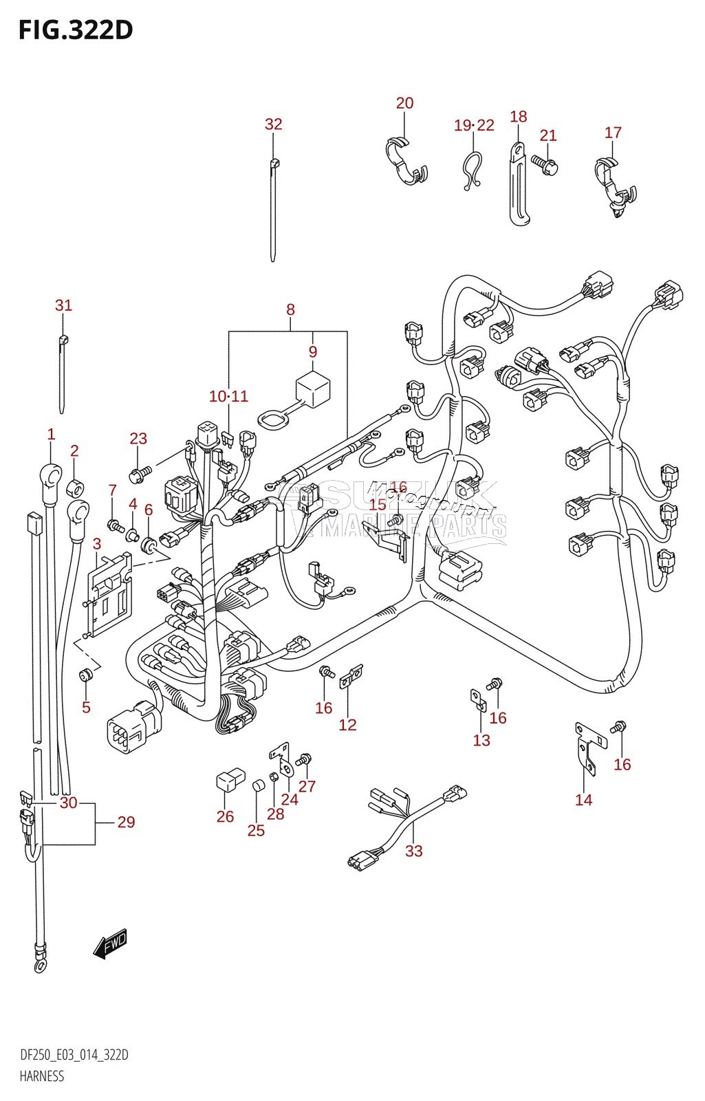 HARNESS (DF225Z:E03)