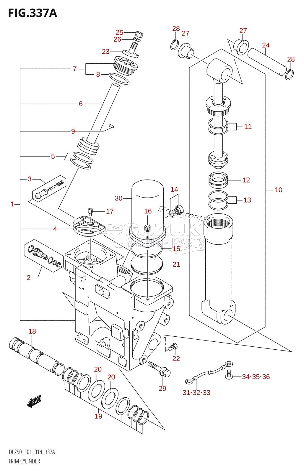 TRIM CYLINDER (X-TRANSOM,XX-TRANSOM)