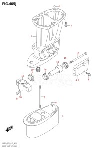 06003F-710001 (2017) 60hp E01 E40-Gen. Export 1 - Costa Rica (DF60AVT  DF60AVTH) DF60A drawing DRIVE SHAFT HOUSING (DF60AQH:E01)