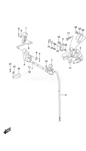 Outboard DF 30A drawing Clutch Rod Remote Control