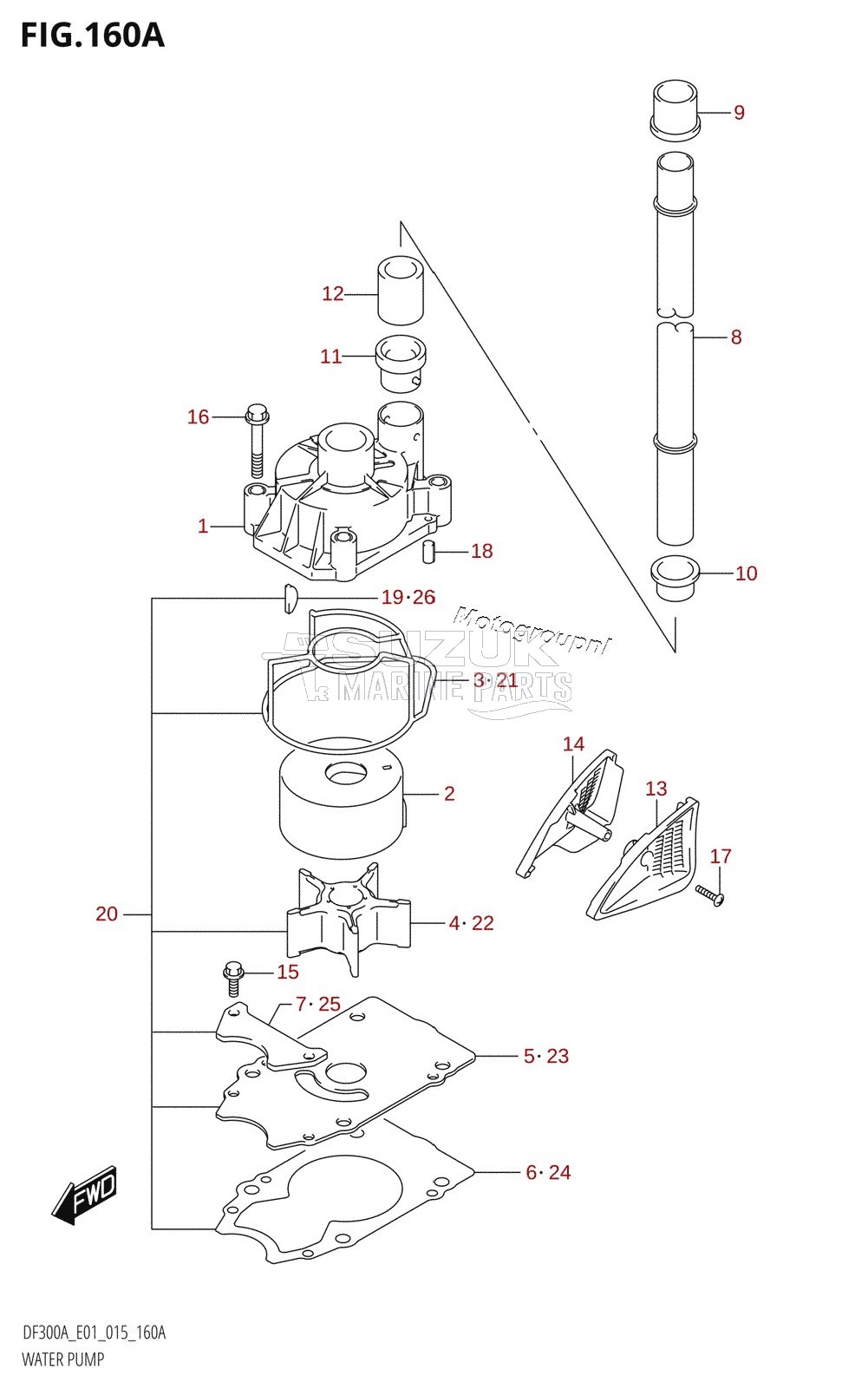 WATER PUMP (DF300A:E01)